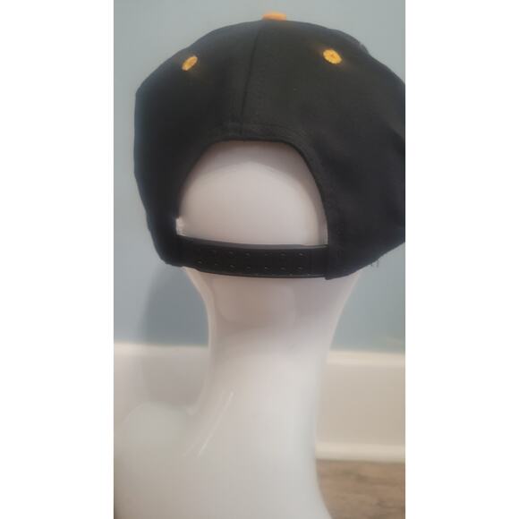 Vintage San Sun Snapback Hat Black Gold Rope Trucker Cap Nwot Made in Sri Lanka - Picture 3 of 6